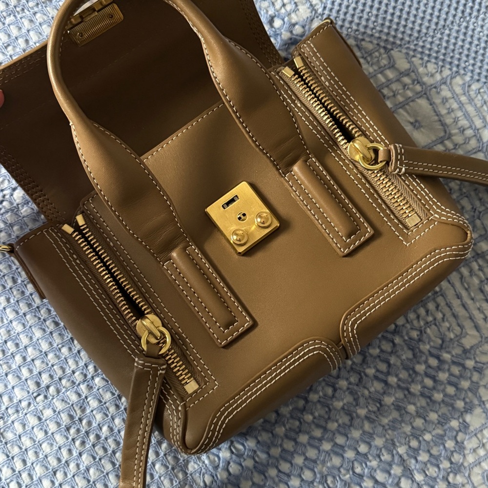 3.1 Phillip Lim Pashli Mini Satchel Taupe/Camel - Picture 8 of 16